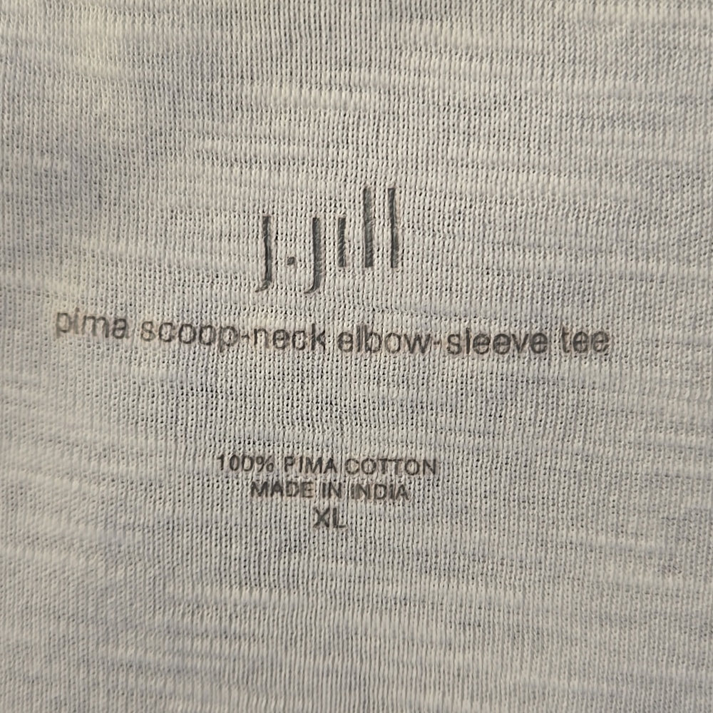 J. Jill Light Blue Short Sleeve Tee - Picture 4 of 10
